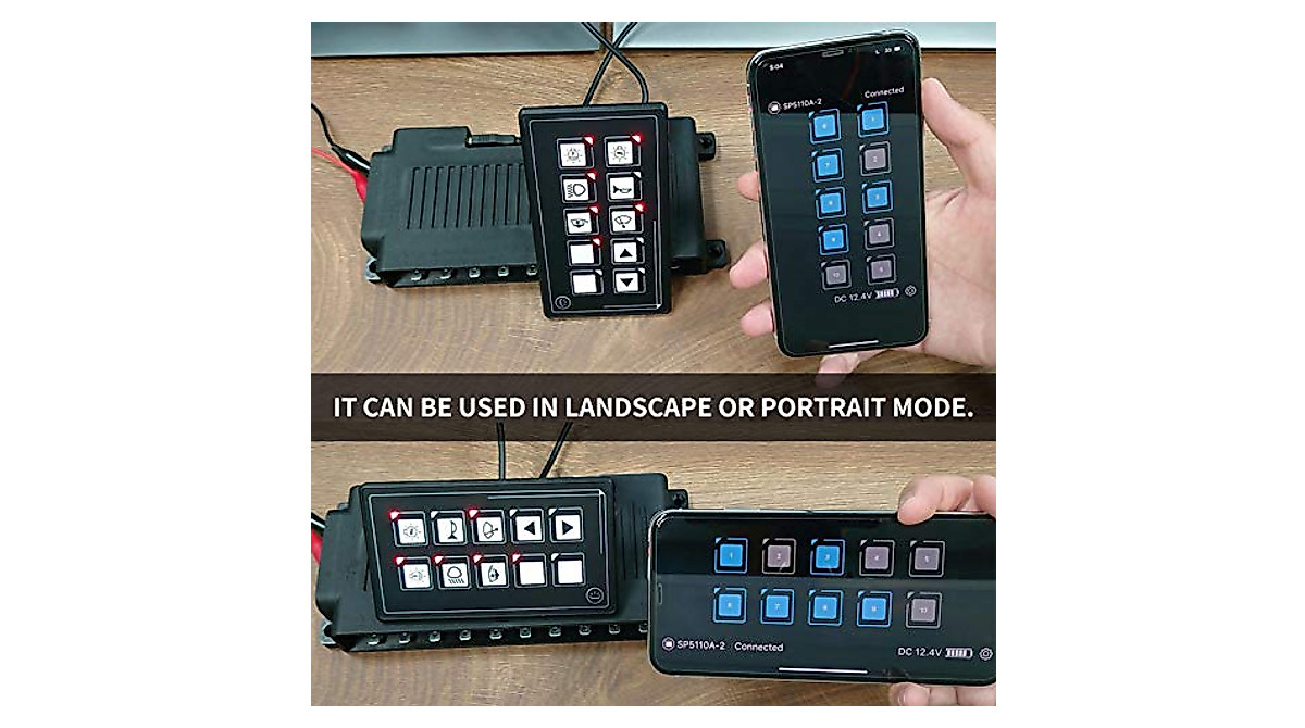 Control Switch Panel with Bluetooth & Backlight for RVs