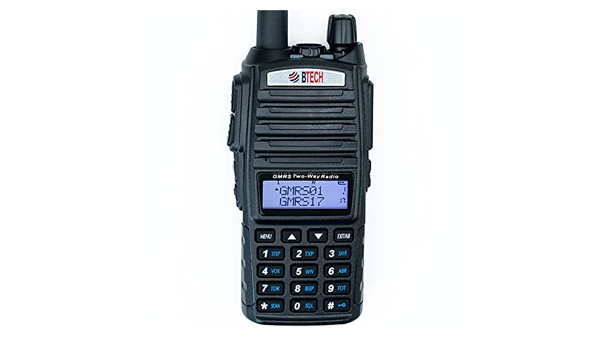 BTECH GMRS-V2 5W Two-Way Radio with Custom Channels & NOAA Weather