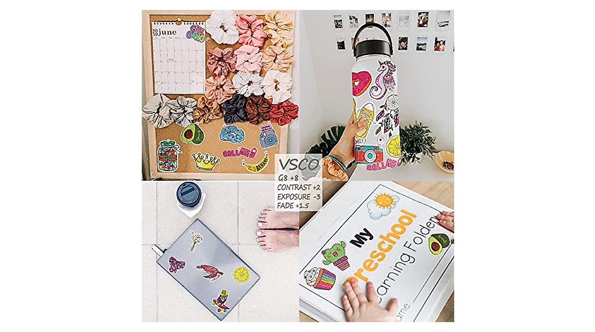 Cute QTL VSCO Stickers Pack for Teen Girls - 50 Pcs