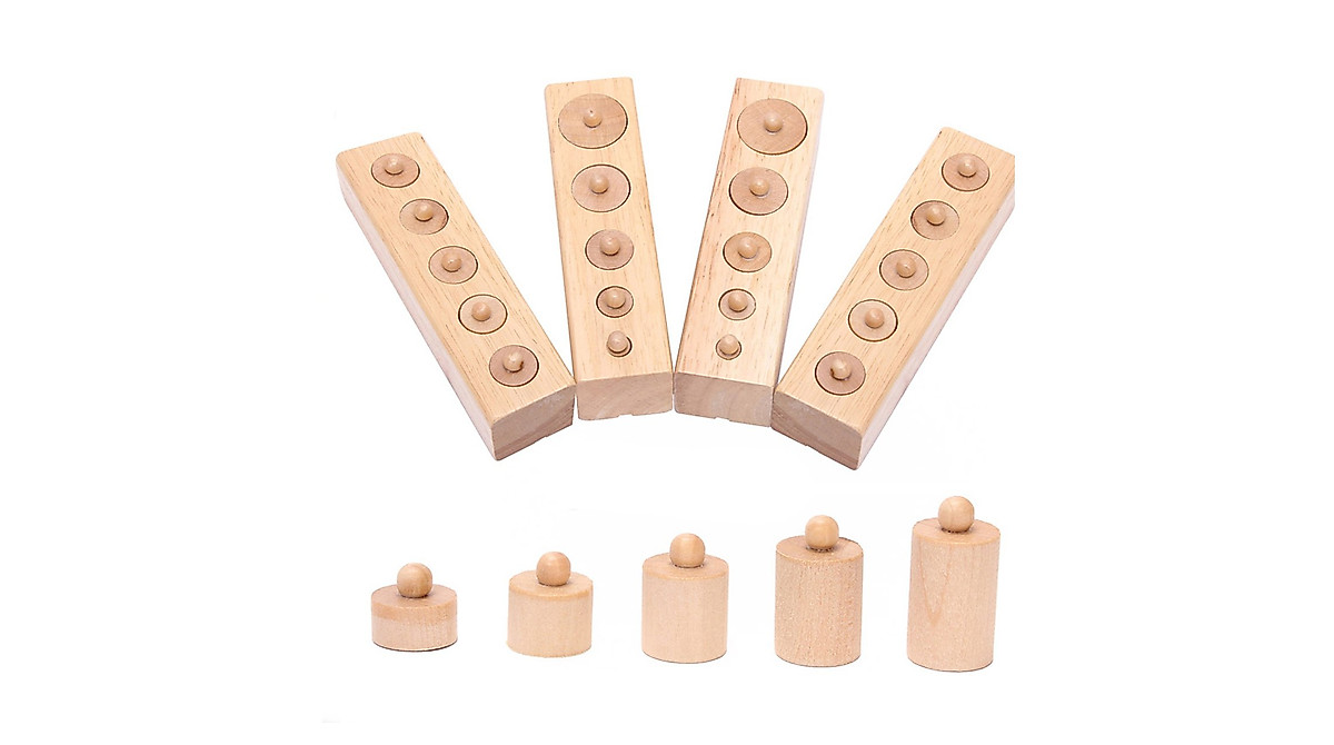 Montessori Knobless Cylinders for Early Development