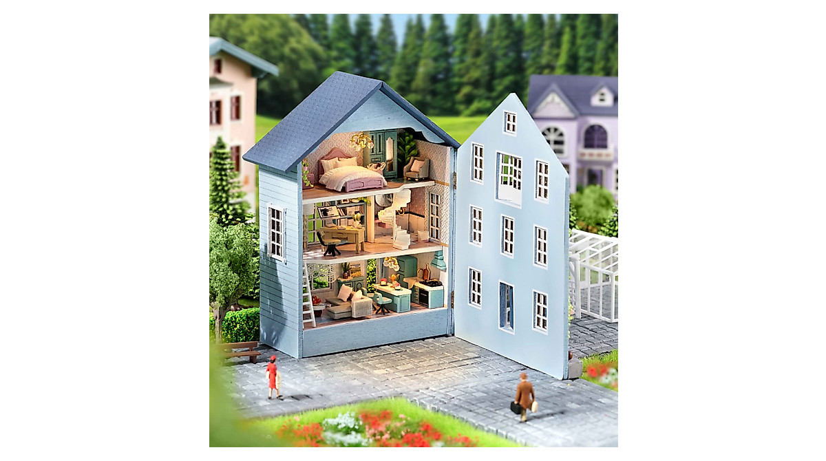 Flever Dollhouse Miniature DIY Kit for Creative Crafting