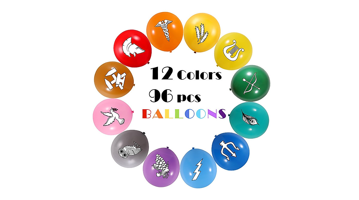 96pcs Greek Mythology Balloons & God Party Decorations