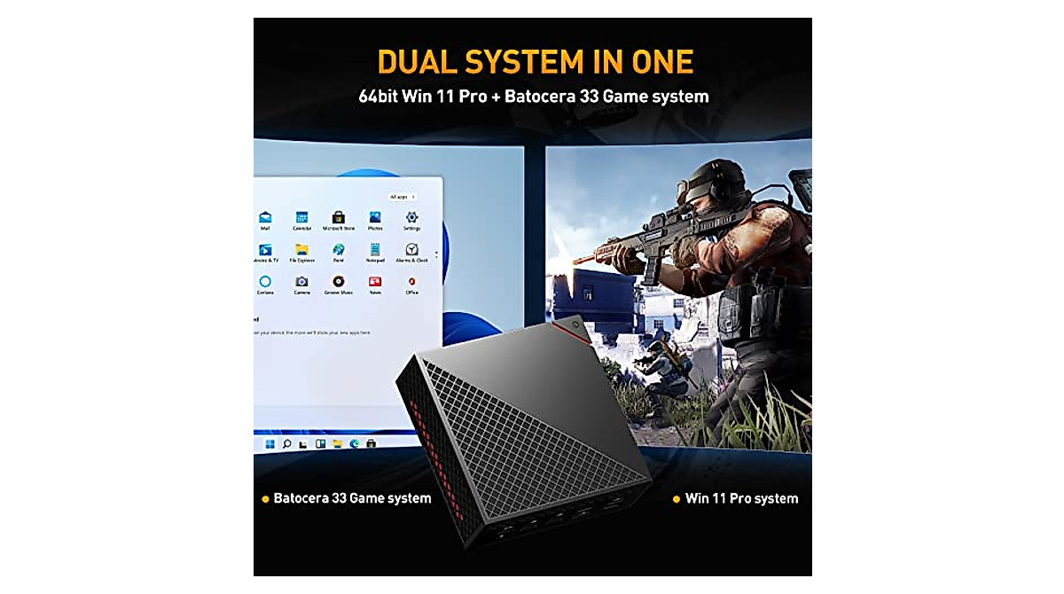 Kinhank Mini PC Game Box with 120,000+ Games & 4K Multi-Display