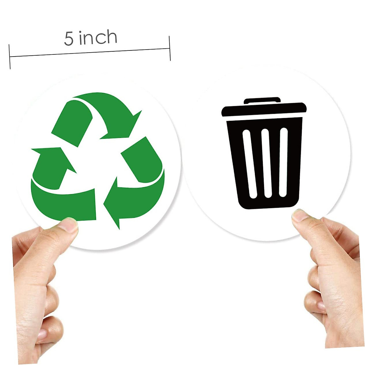 Ciieeo Garbage Sorting Stickers - 12pc Recycle Labels