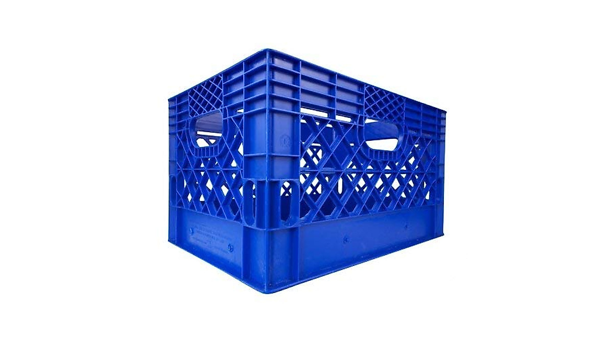Buy Full Pallet of 96 Rectangular Milk Crates in Any Color