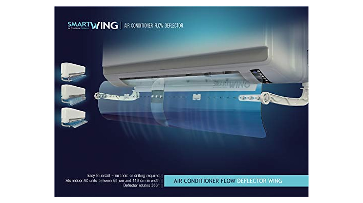 Flow Deflector for Air Conditioner - Adjustable Baffle Shield