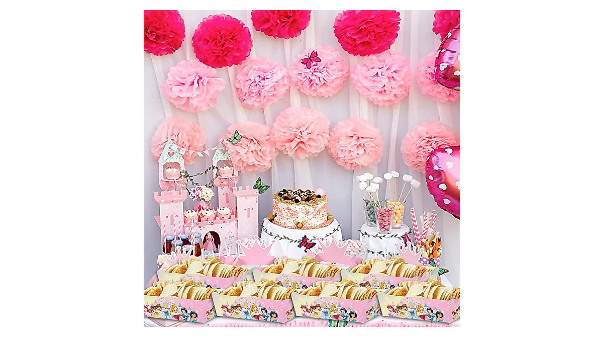 Princess Birthday Supplies - 30 Disposable Food Trays