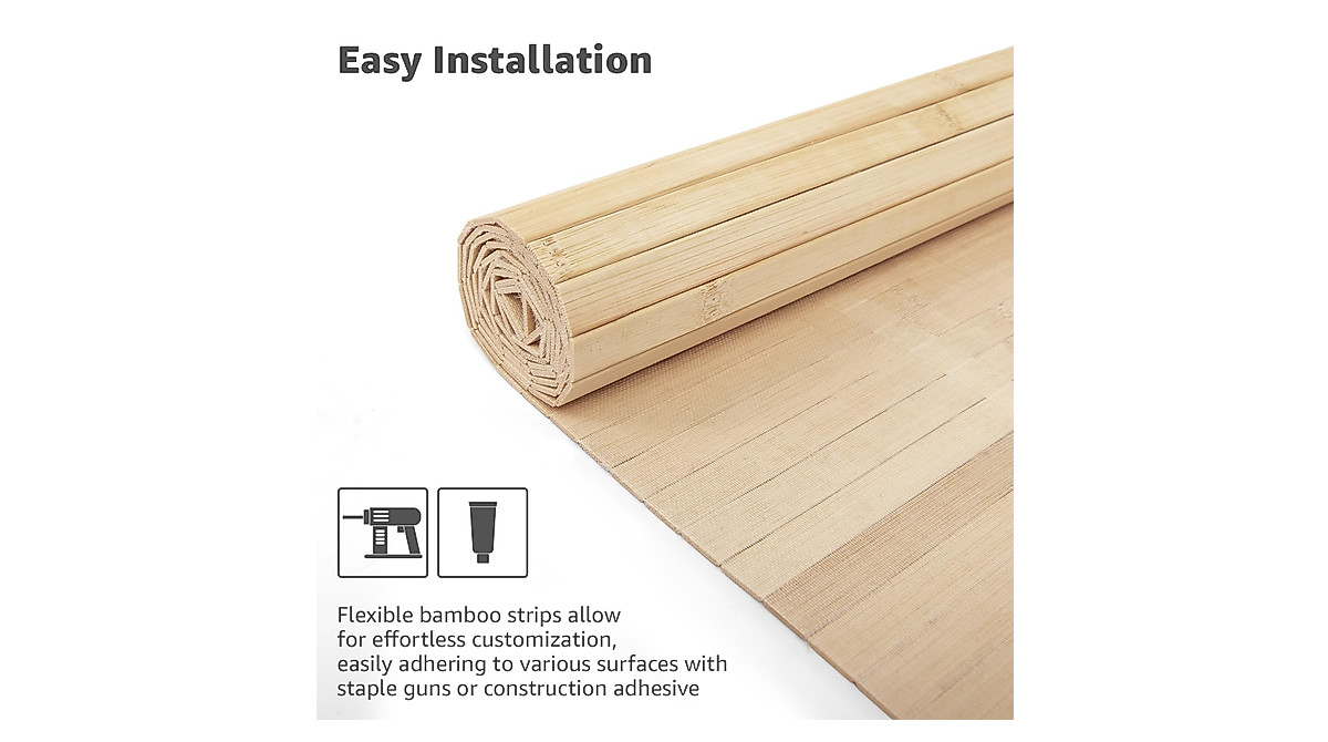 Art3d Natural Bamboo Wall Panel for Interior Wall Decor, Renewable Pole ...