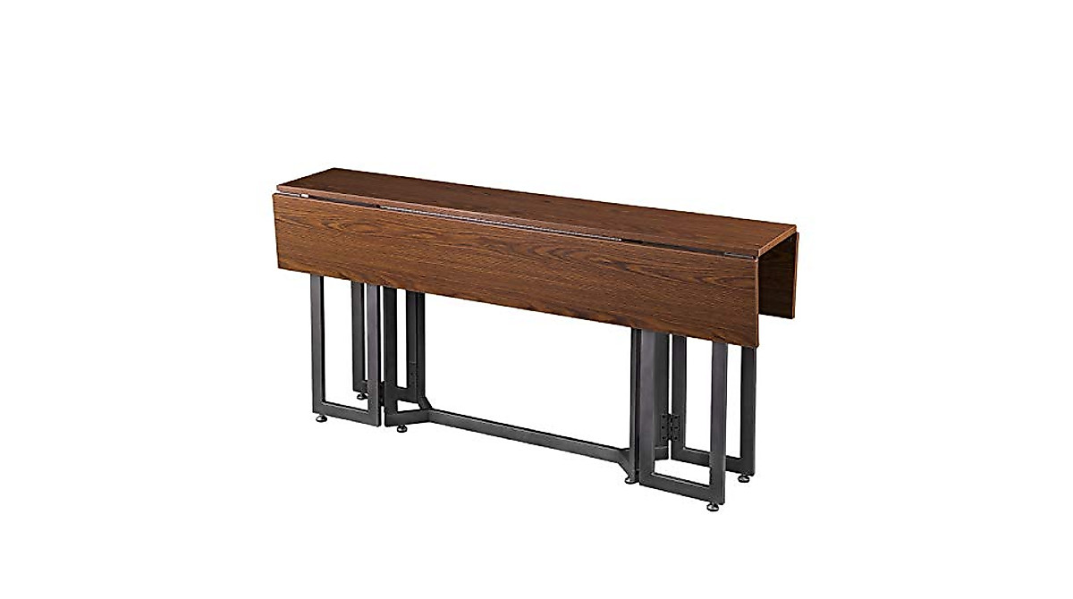 SEI Furniture Drop Leaf Console to Dining Table