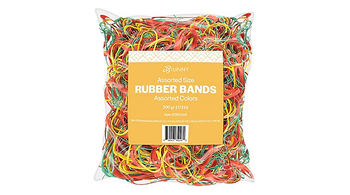 Bilinny Colored Rubber Bands Assorted Sizes - Made in USA | Heavy Duty ...