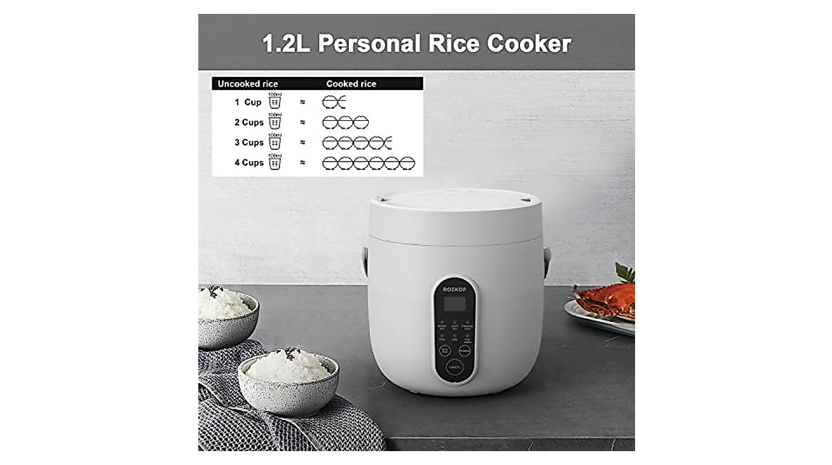 Compact 2-Cup Rice Cooker - Smart & Portable