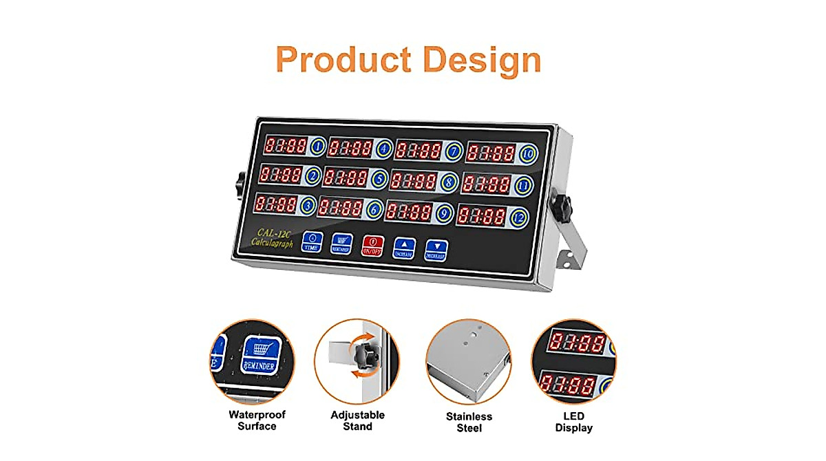 YOOYIST 12-Channel Kitchen Timer for Commercial Use