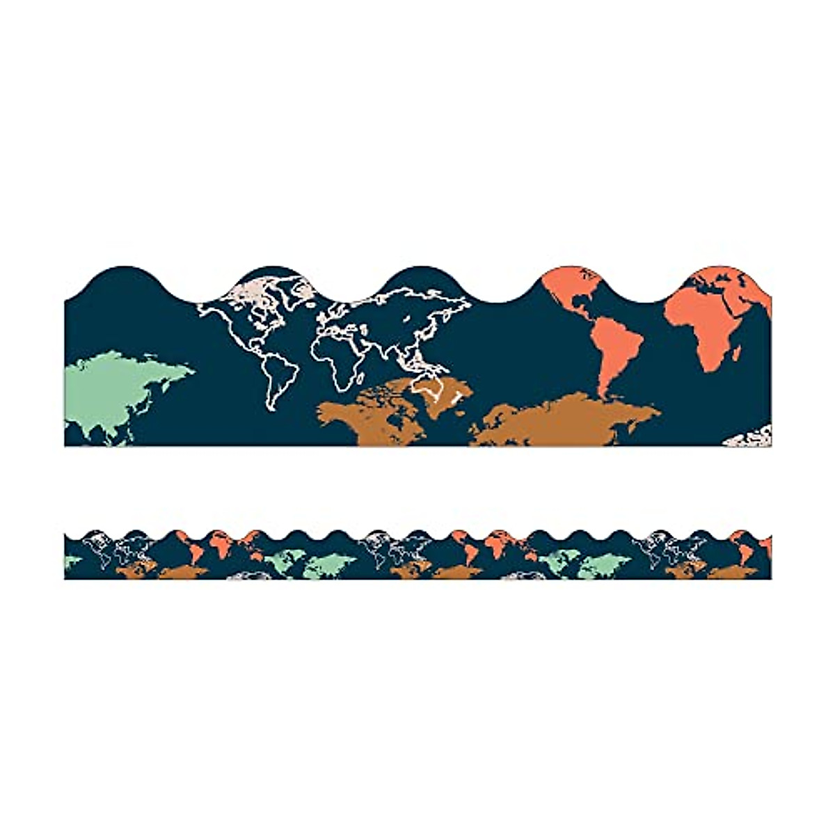 Explore World Map Bulletin Board Borders - Classroom Decor | Carson Dellosa
