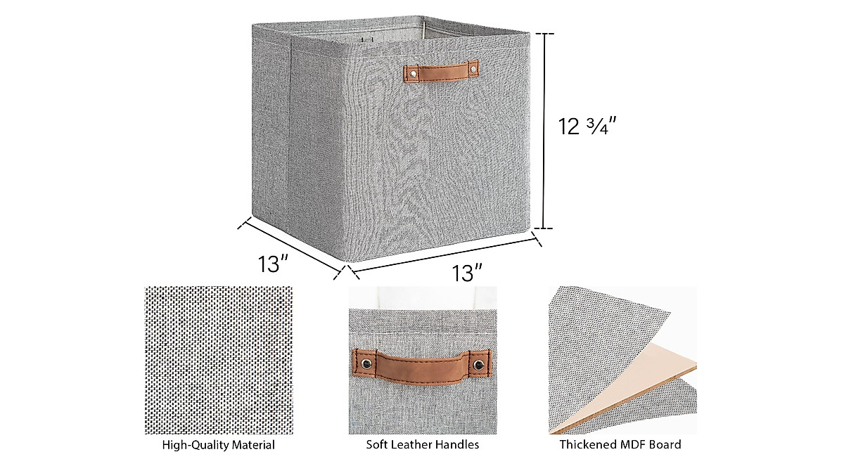 View of StorageWorks 45L Fabric Storage Bins - Organize with Style