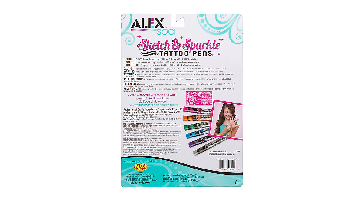 Alex Spa Tattoo Pens for Creative Girls - Fun & Easy
