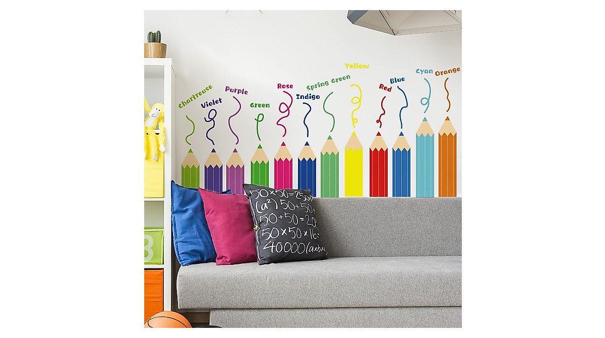 Colorful Crayons Wall Decals for Kids' Rooms
