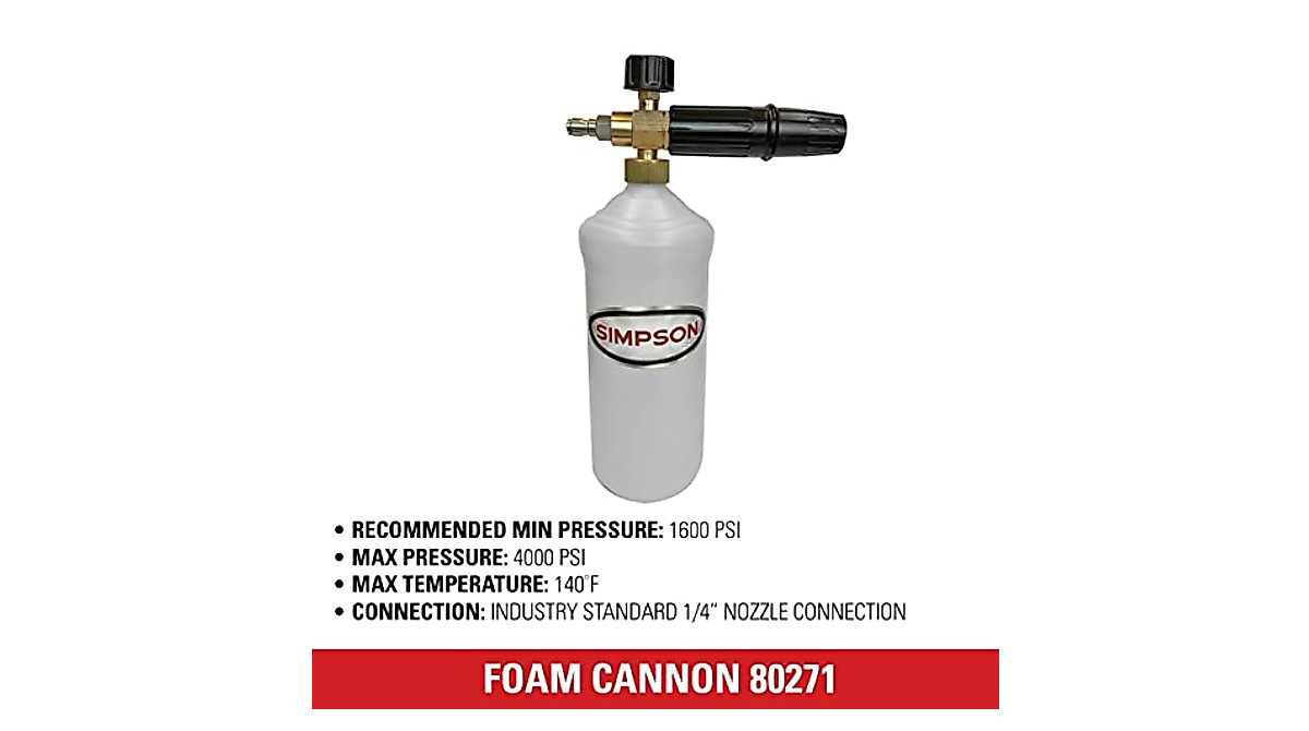 Simpson Cleaning 80271 Foam Cannon for Pressure Washers | Professional ...
