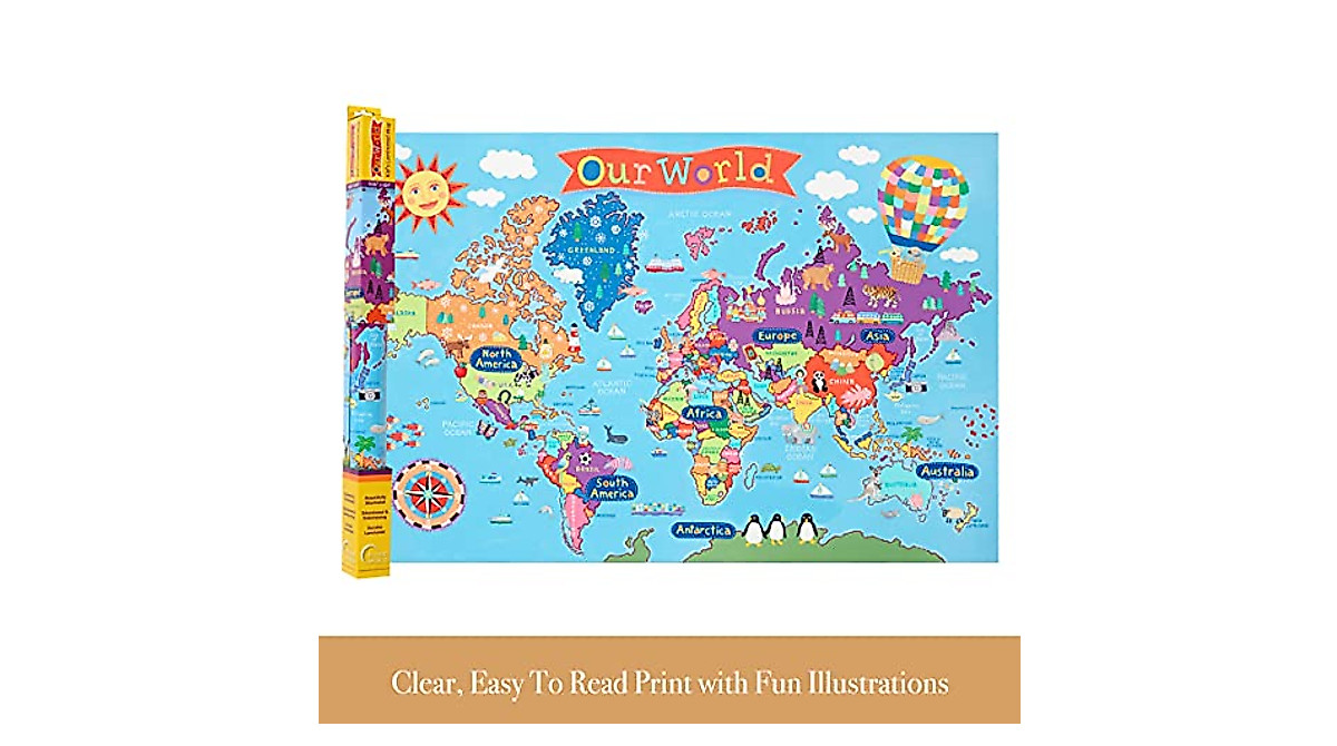 Explore with Waypoint Geographic Kids' World Map