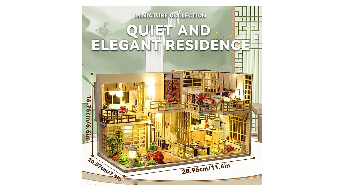 Flever Dollhouse Miniature DIY Kit - Japanese Style Room Decor