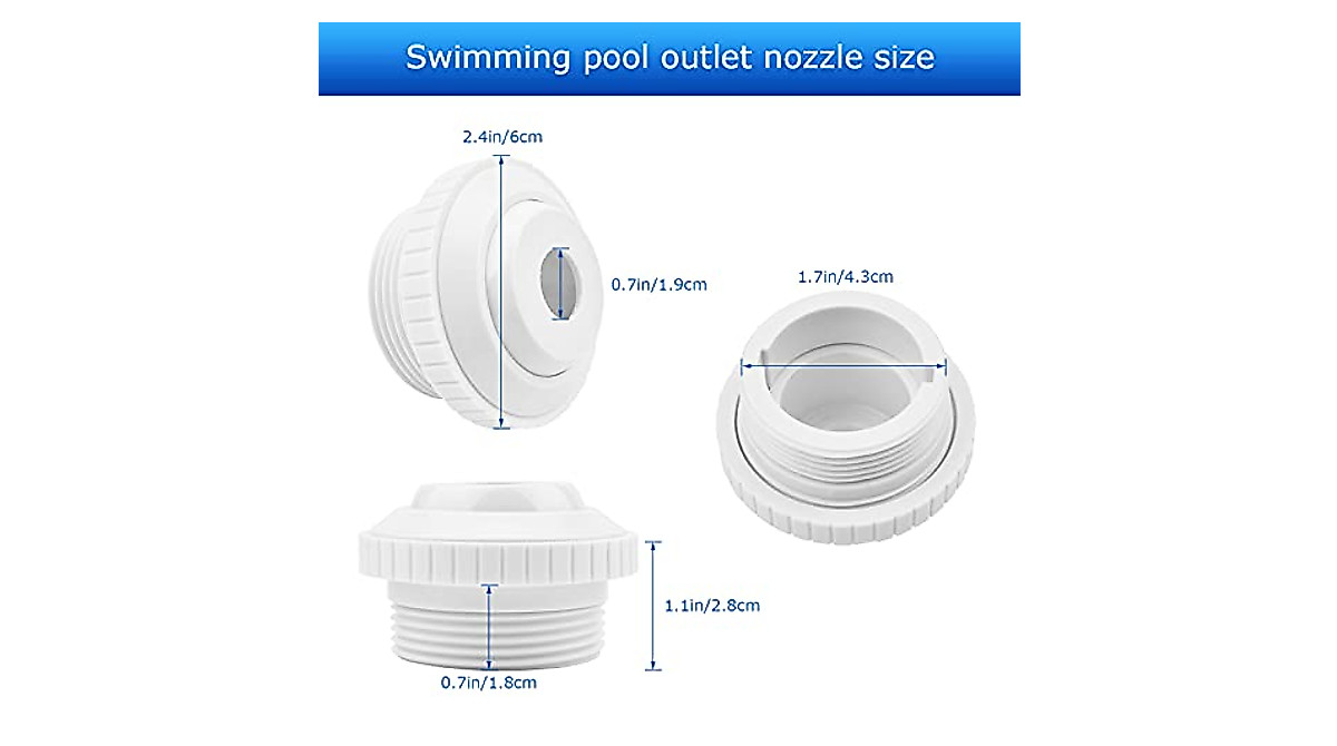 Broadsheet 3-Piece Pool Jet Nozzles for Improved Circulation