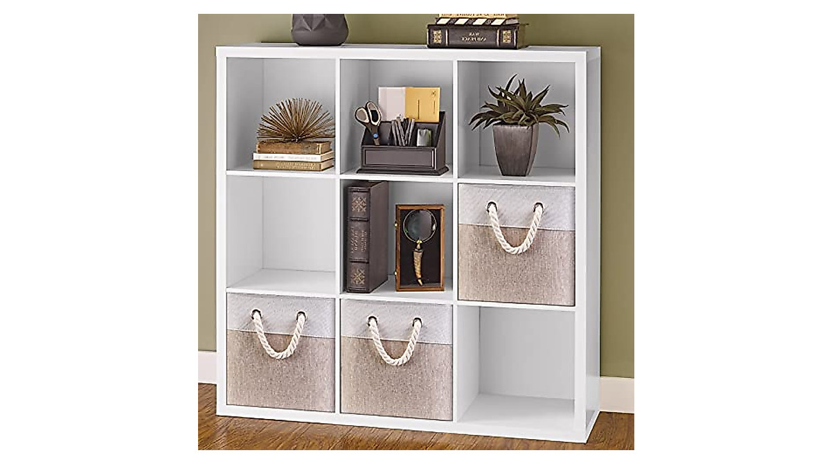 Light Brown Fabric Cube Storage Bins - Stylish & Durable