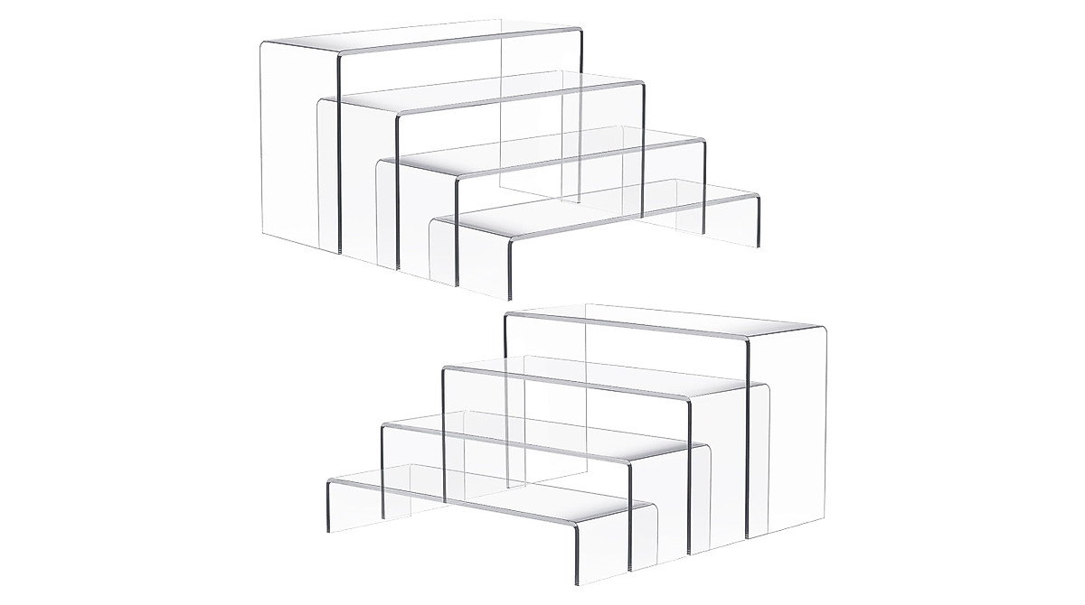 Acrylic Display Risers - Shop 8-Piece Clear Stands