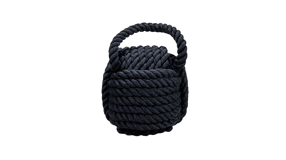 Nautical Rope Knot Door Stop - Decorative Coastal Cotton Accessory