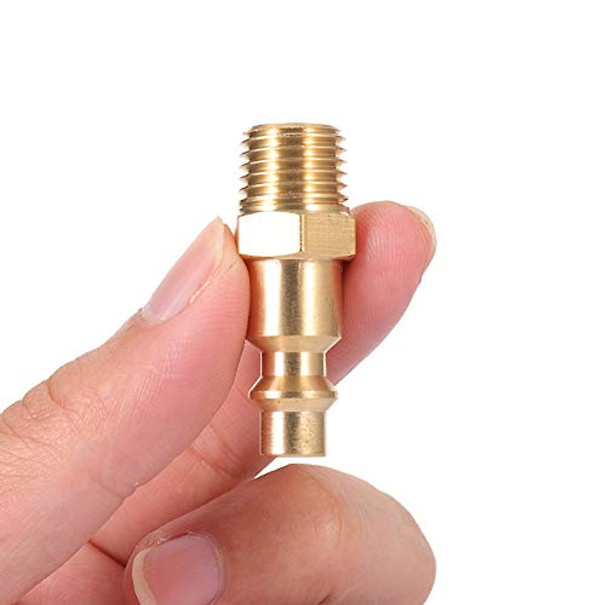 15-Piece Brass Air Coupler & Plug Kit - 1/4" NPT Male Quick Connect Fittings For Air Compressors