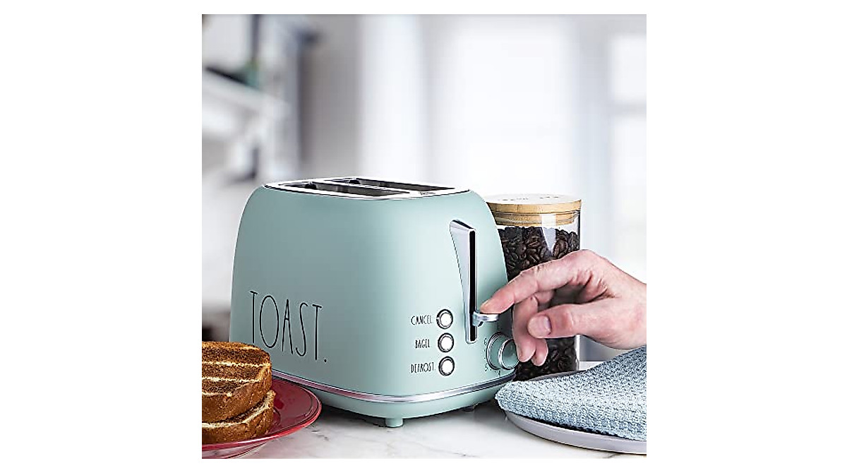Rae Dunn Retro Bread Toaster - 2 Slice Stainless Steel