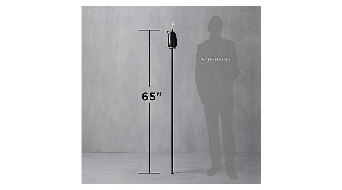 Tiki, Adjustable Flame Torch, Gray, 6.25" - Augusta Cooperative Farm