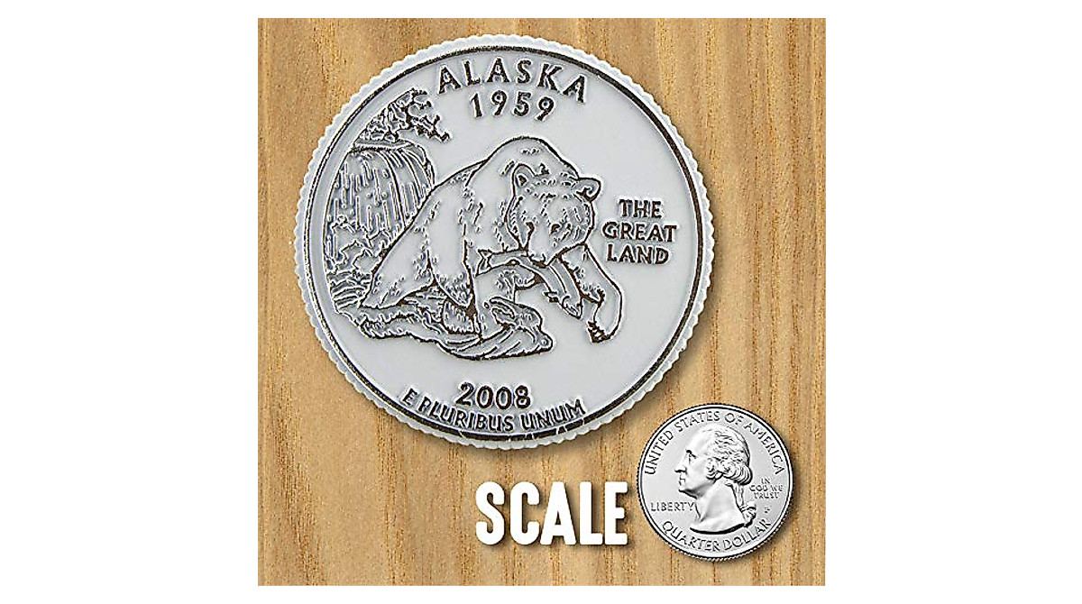 Collectible CT State Quarter Magnet - Durable, USA Made
