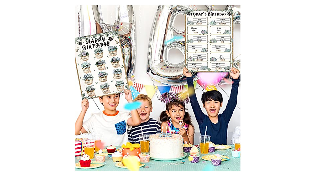 Eucalyptus Happy Birthday Poster Set for Classrooms