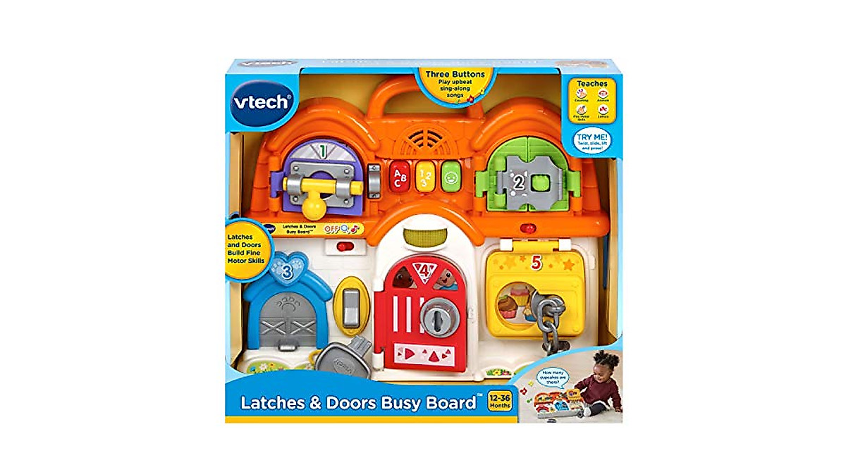 VTech Latches & Doors Busy Board for Toddlers | Fun Learning Toy