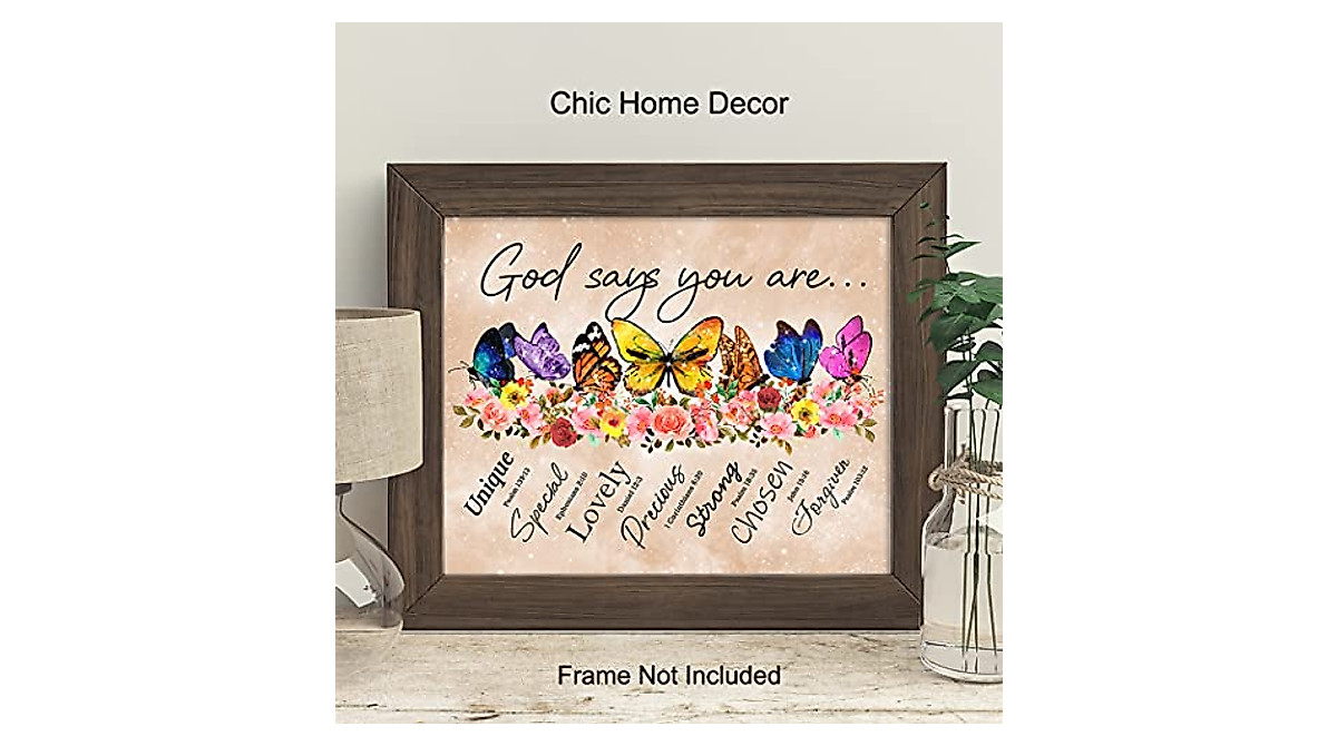 God Says You Are Wall Art - Christian Inspirational Decor for Faith & Home