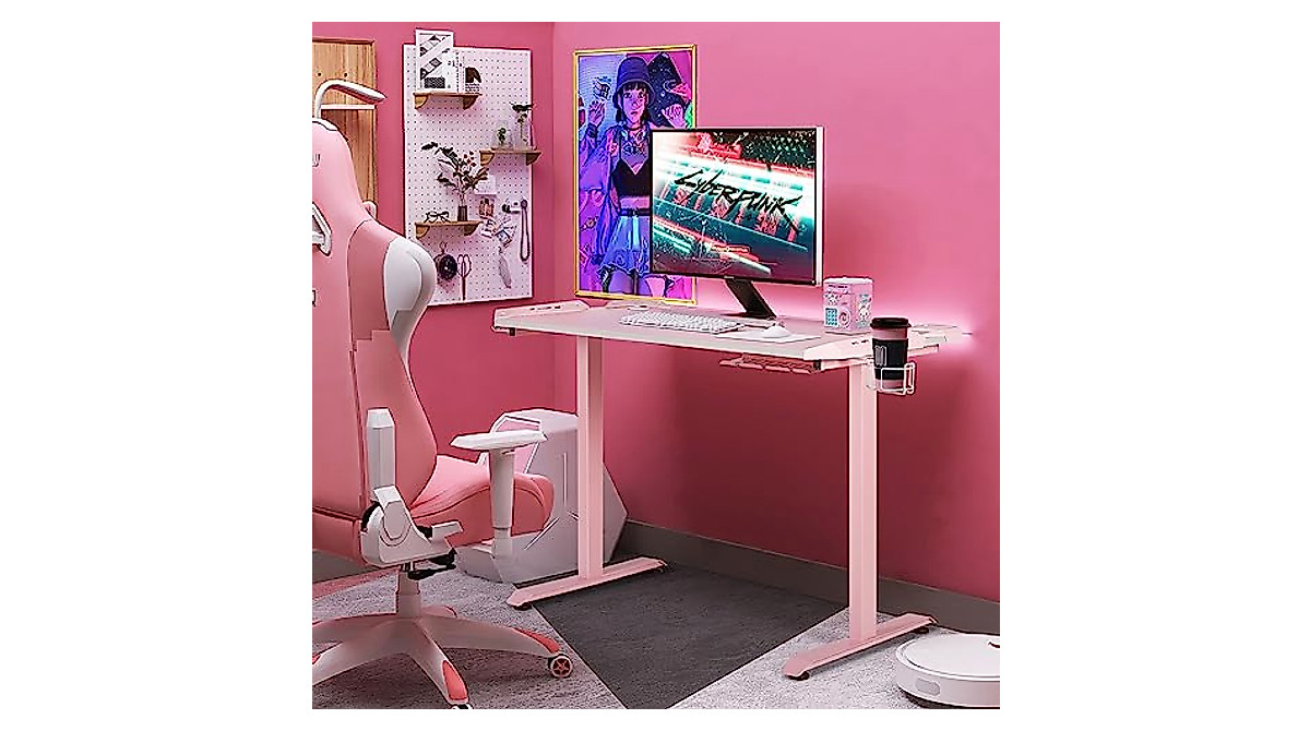 AODAILIHB Pink Gaming Desk - 44
