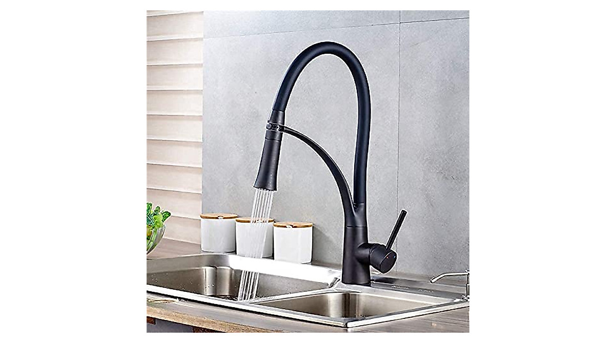 Black LED ORB Kitchen Faucet - Stylish & Powerful