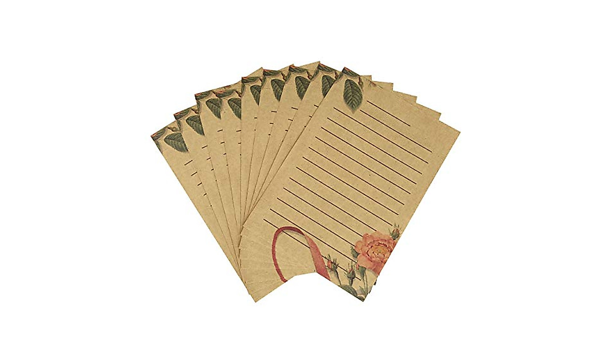 Vintage Retro Writing Paper Set - 56 Sheets by Yoption