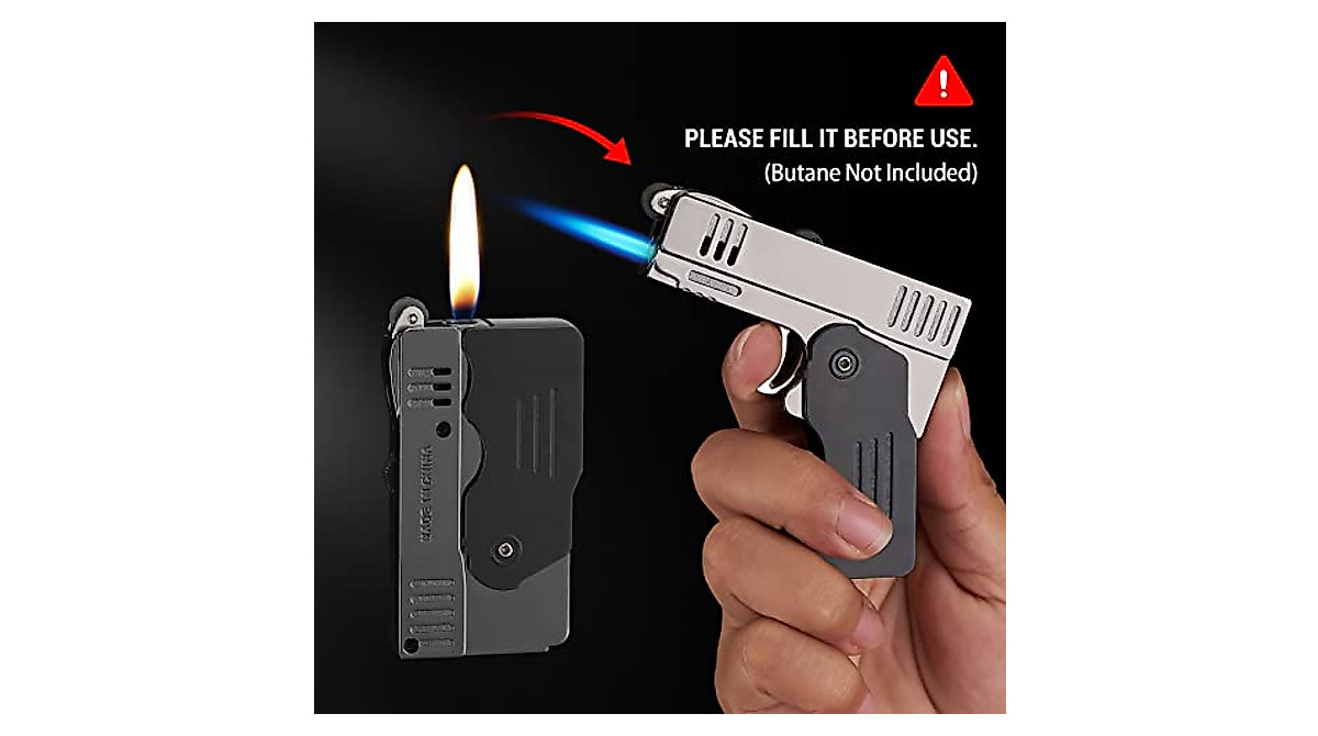 Morisk Torch Lighter with Dual Flame & Safety Lock - Refillable & Durable