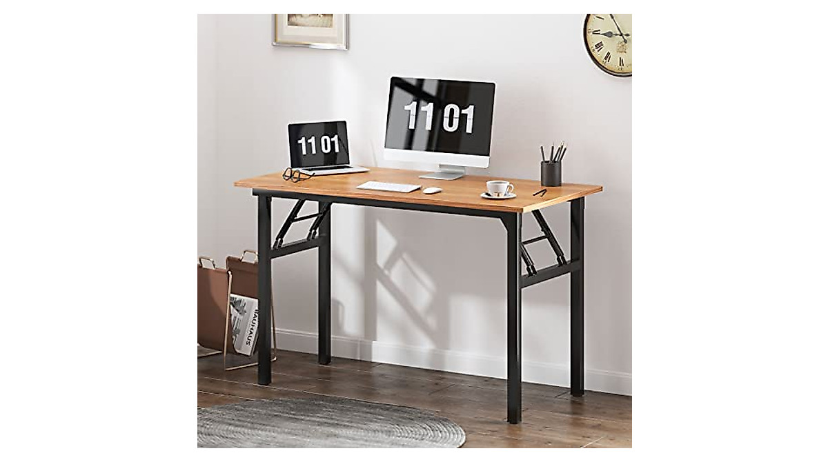Need Home Office Desk 47 IN Folding Computer Table, No Assembly