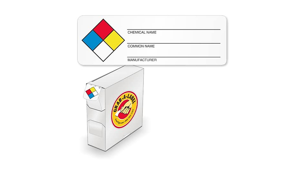SmartSign NFPA Mini Labels - 500 Durable Write-On Chemical Labels