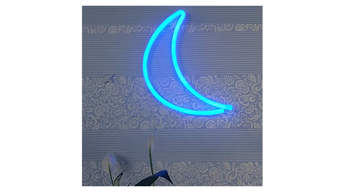 Nordstylee Neon Moon Signs - Versatile LED Decor for Any Occasion