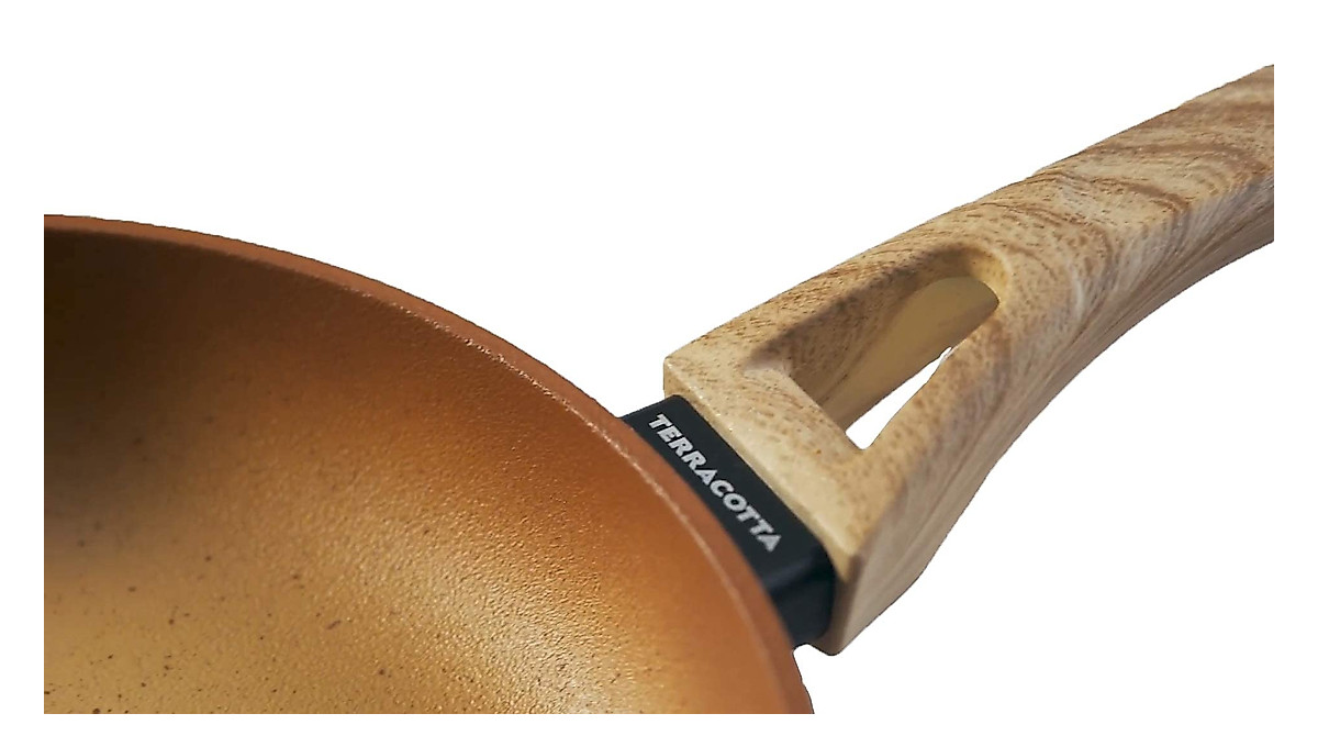 Neware 20cm Non-Stick Terra Cotta Fry Pan for Healthy Cooking