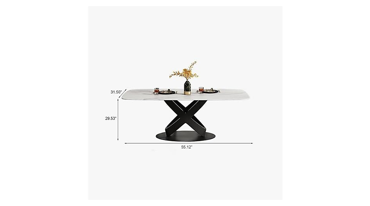 POVISON Modern Dining Table for 4 - Elegant & Durable