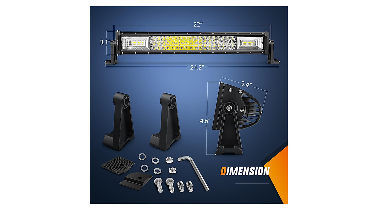 Nilight 22-Inch LED Light Bar 270W - Ultra Bright Flood Spot Combo