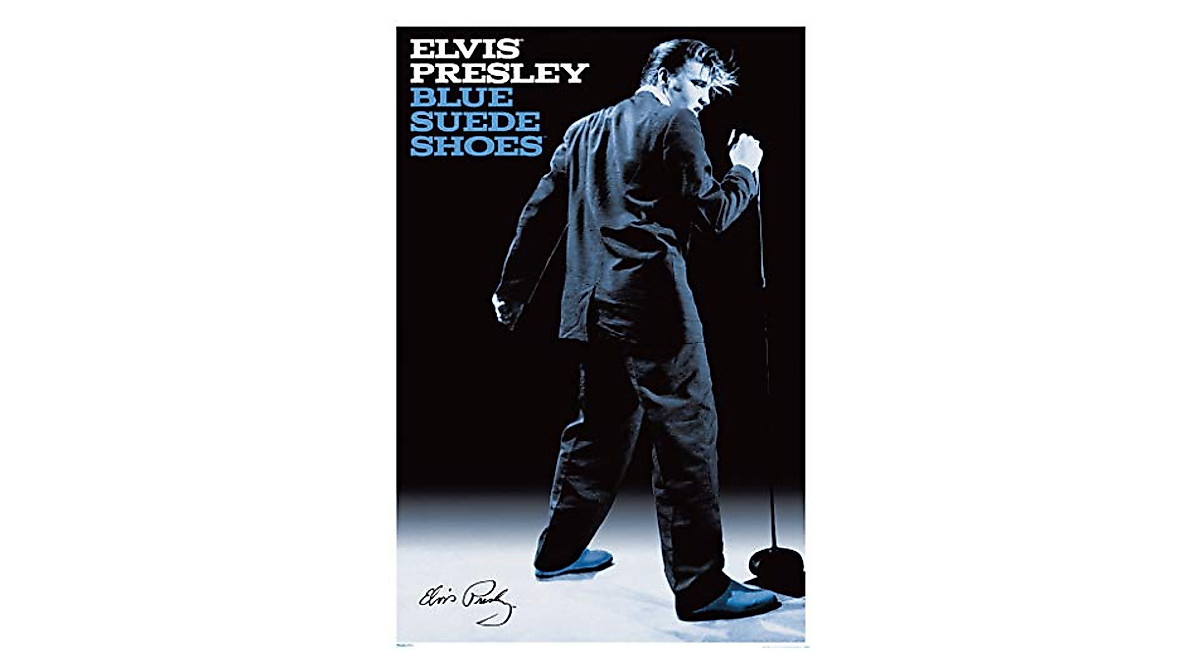 Elvis Presley Blue Suede Shoes Poster - Official Wall Art 24x36