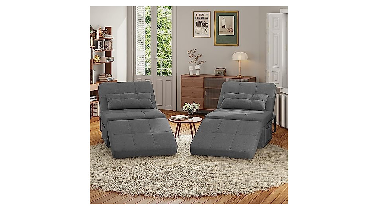 Aiho 4 in 1 Sleeper Chair Bed – No Assembly Required