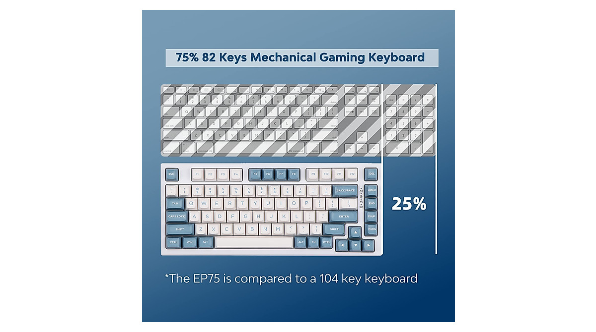 EPOMAKER EP75 Mechanical Keyboard - Versatile & Hot-Swappable