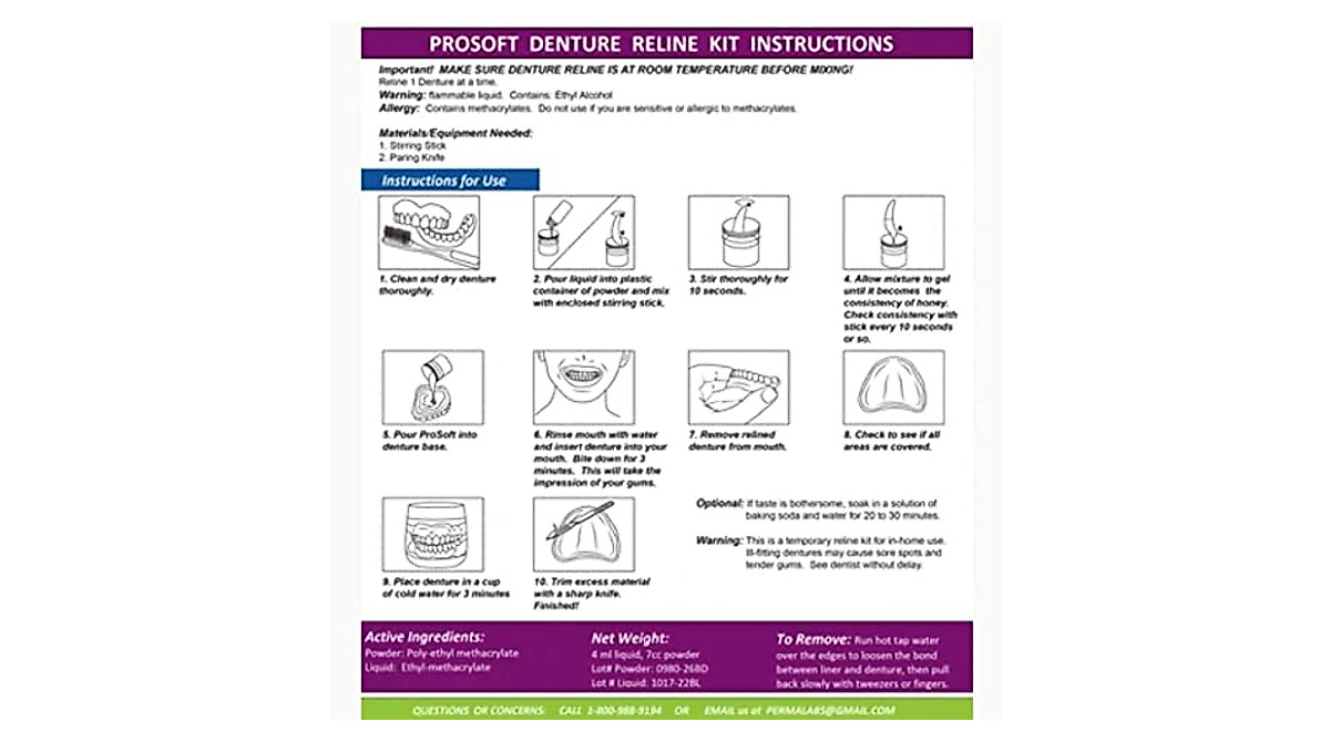 ProSoft Denture Reline Kit - Comfortable & Long-Lasting