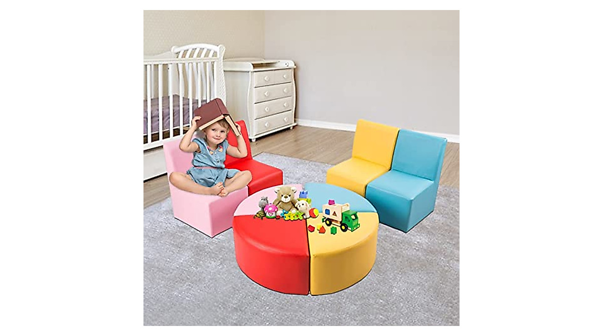 AIIT Kinlife Kids Table & Chair Set - 8PCS Fun Seating