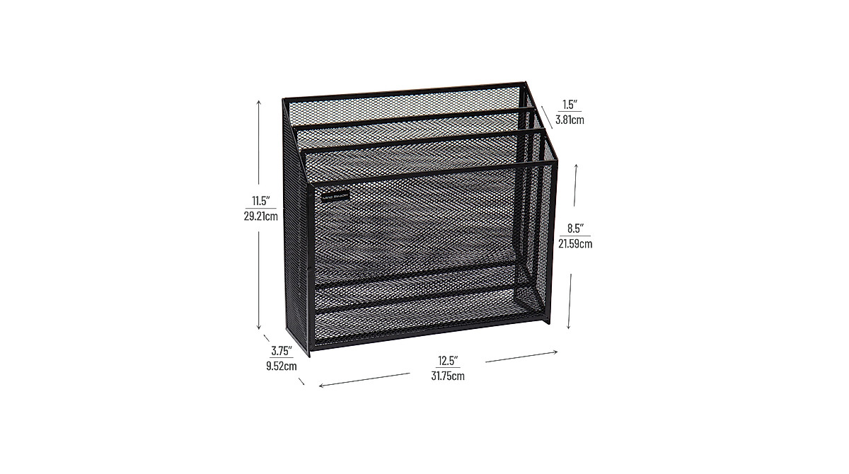 Mind Reader 3-Tier Mesh File Organizer for Office & Home